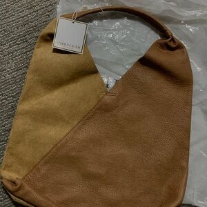 Shiraleah Two-Tone Tan and Brown Tote Bag